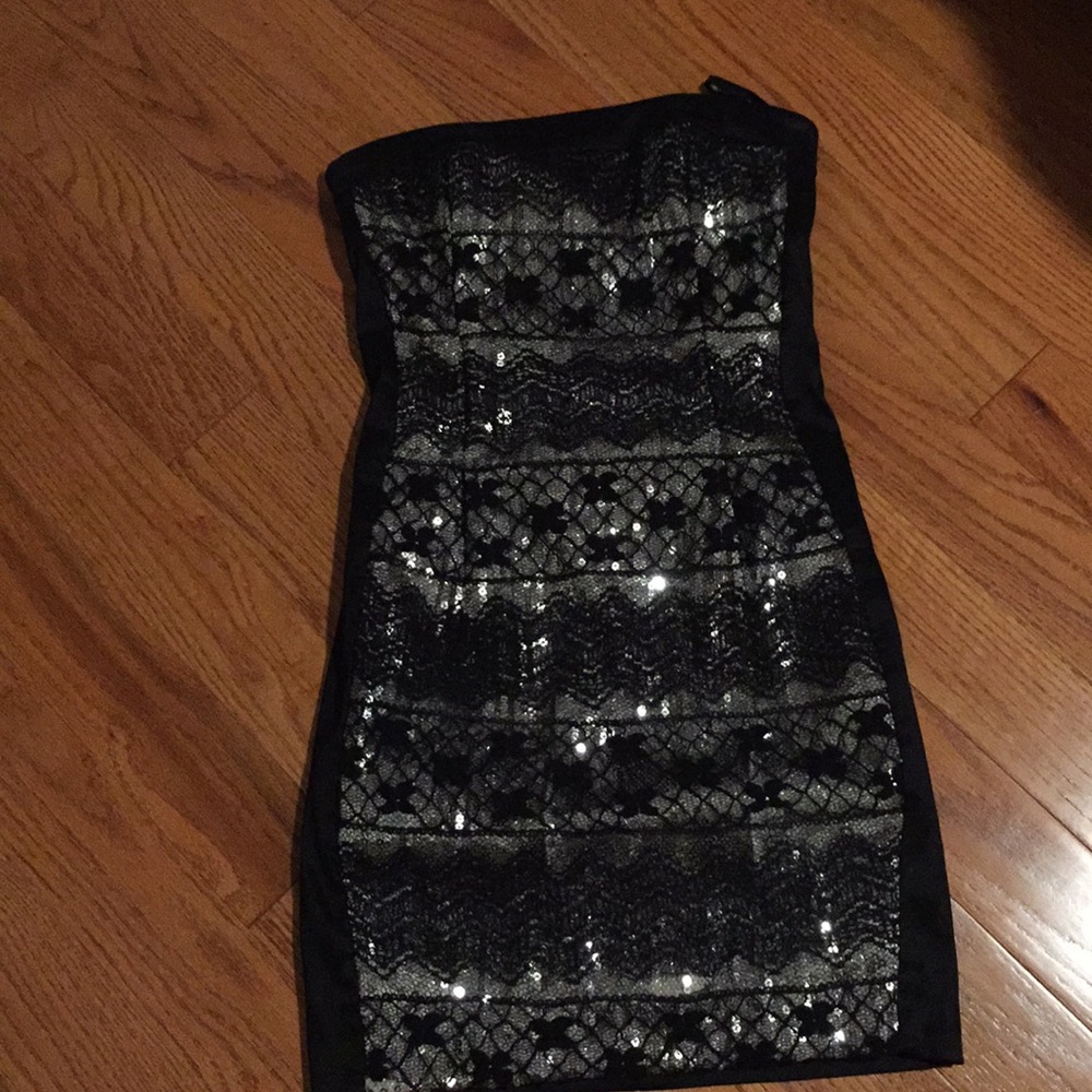 Black sequin dress
